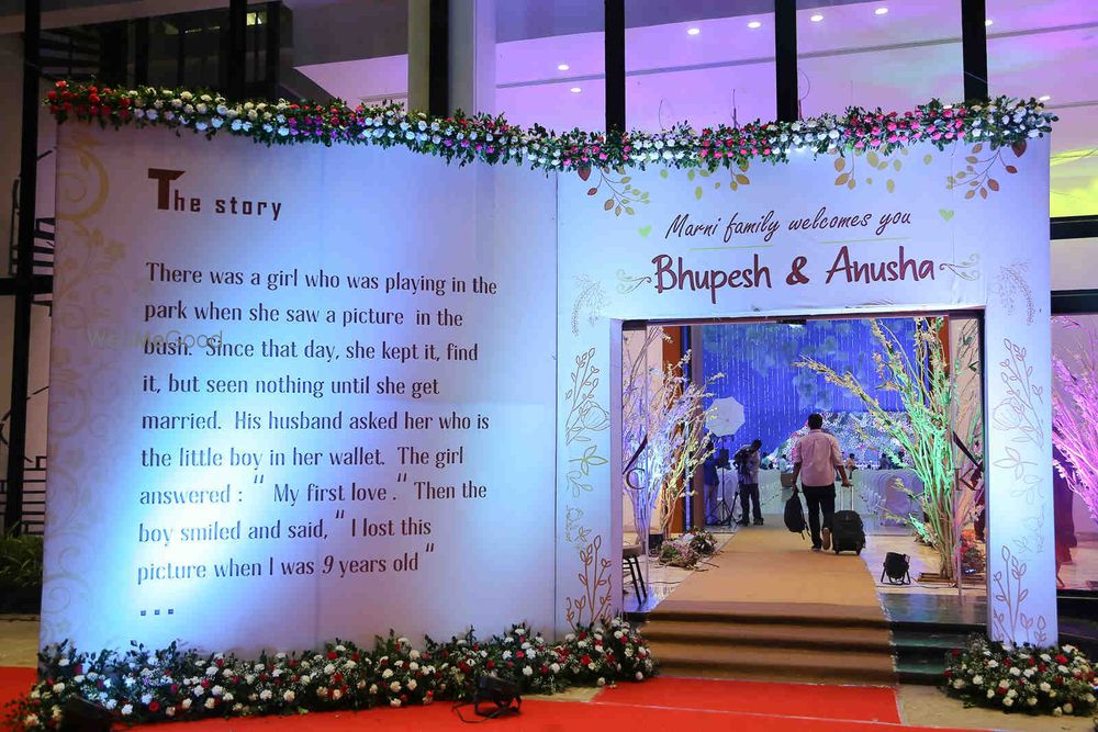 Photo From Glass Stage & Floating Clouds for  Reception - C K Convention - By Antarala Weddings