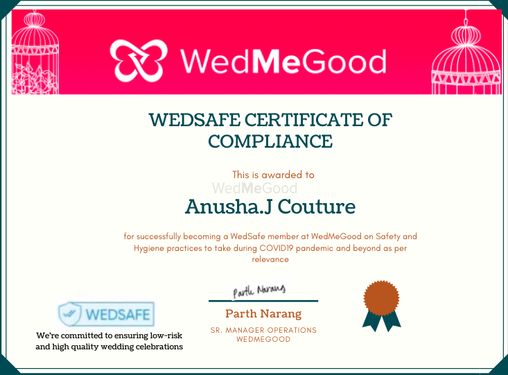 Photo From WedSafe - By Anusha.J Couture