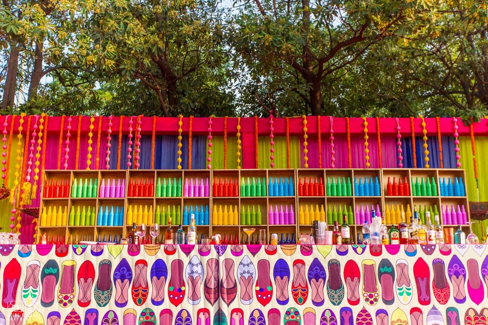 Photo of Quirky colourful mehendi bar