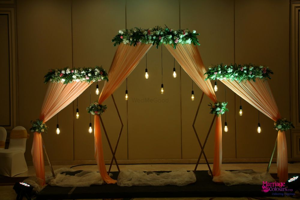 Photo From First time in Taj Tirupathi, mixing ferns n florals with the 3rd dimension decor, a perfect setup for the engagement - By Marriage Colours