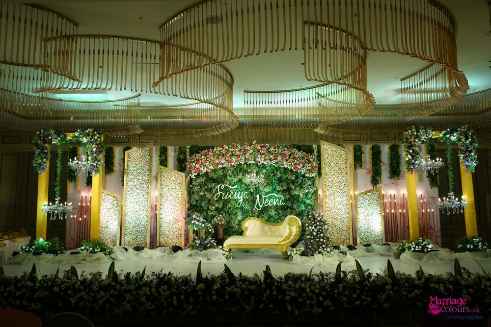 Photo From First time in Taj Tirupathi, mixing ferns n florals with the 3rd dimension decor, a perfect setup for the engagement - By Marriage Colours