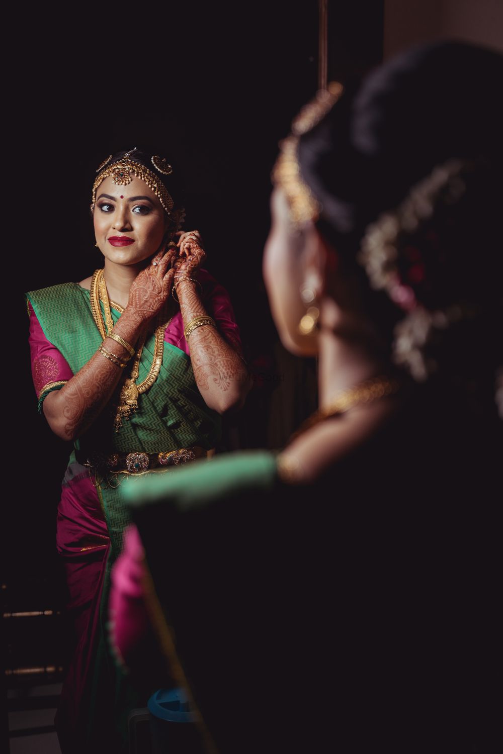 Photo of South Indian bridal portrait.