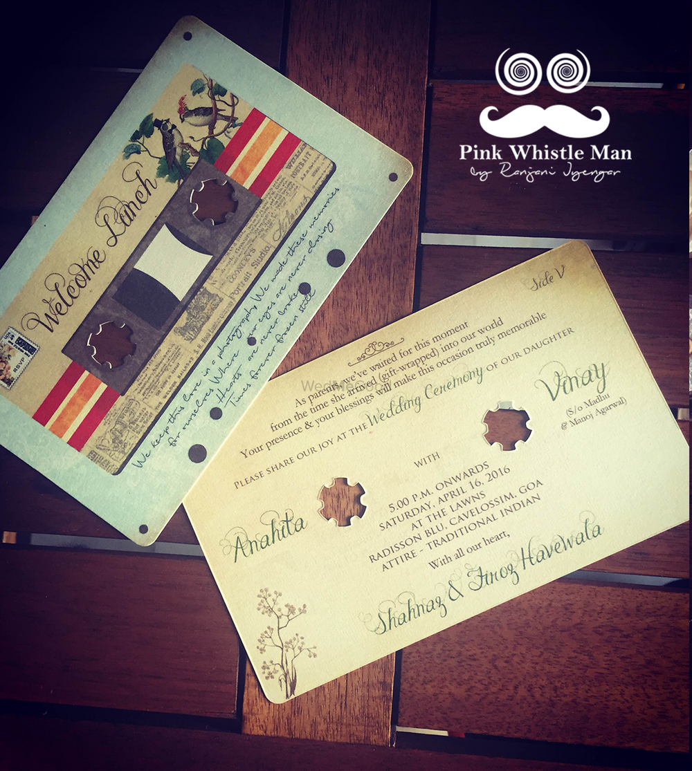 Photo From Cassette themed invite! - By Pink Whistle Man