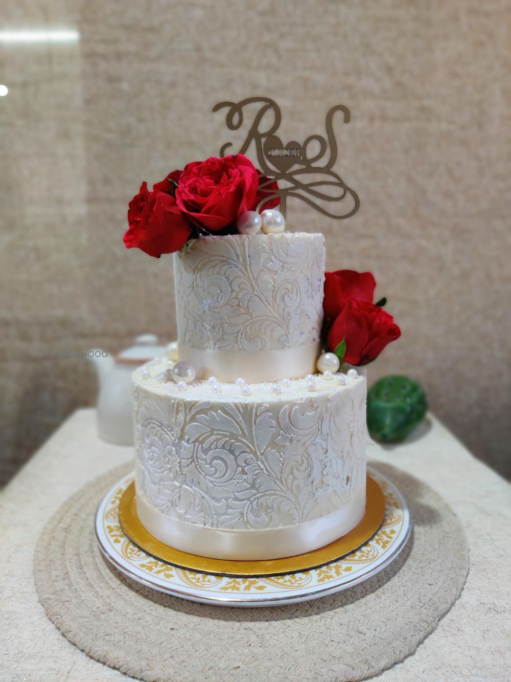 Photo From Vintage white wedding cake - By Nicky's Cafe and Fine Pastries