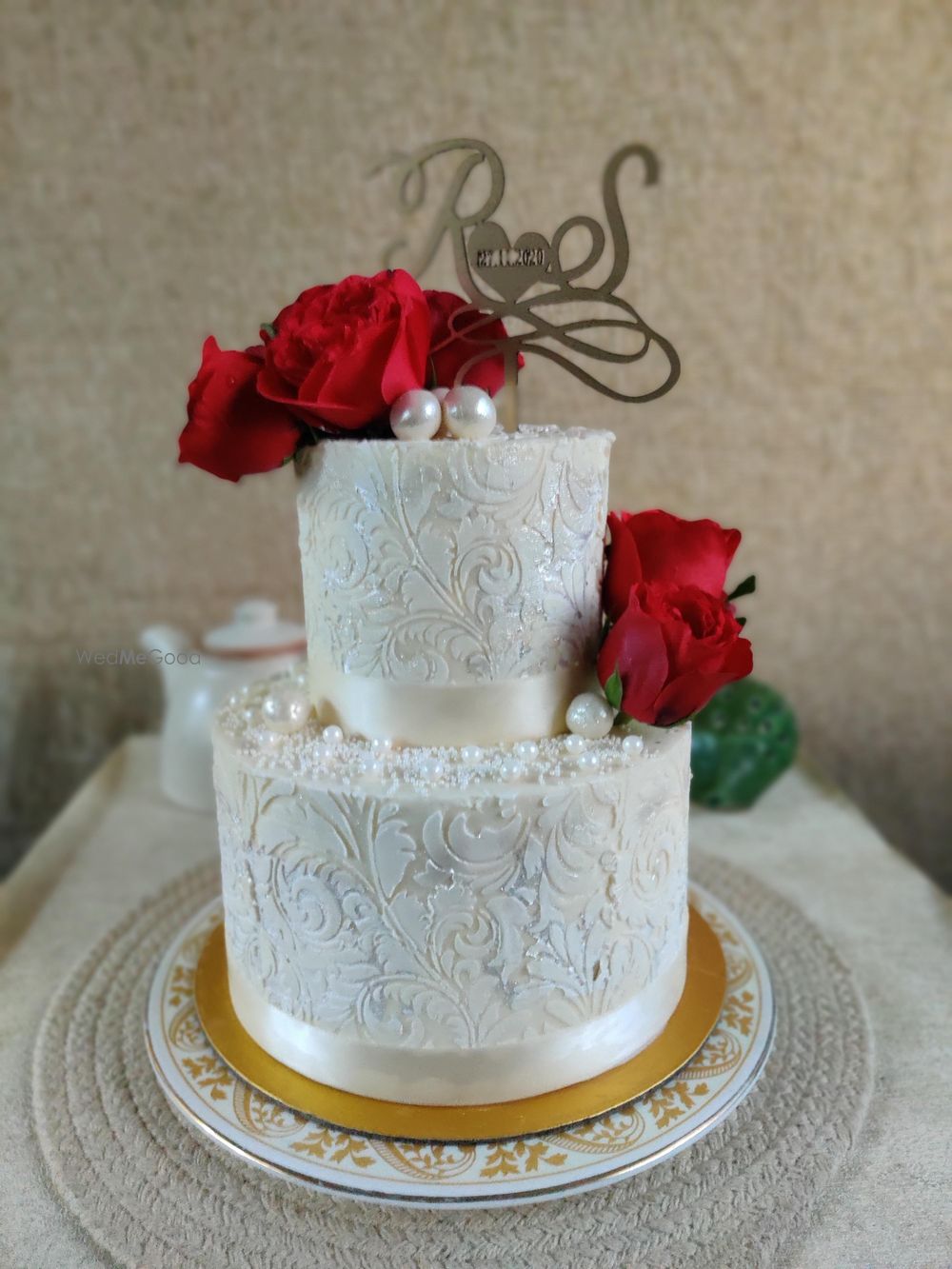 Photo From Vintage white wedding cake - By Nicky's Cafe and Fine Pastries