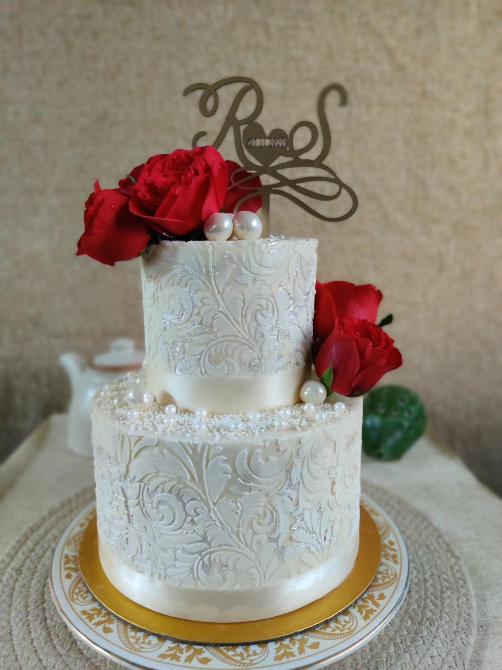 Photo From Vintage white wedding cake - By Nicky's Cafe and Fine Pastries