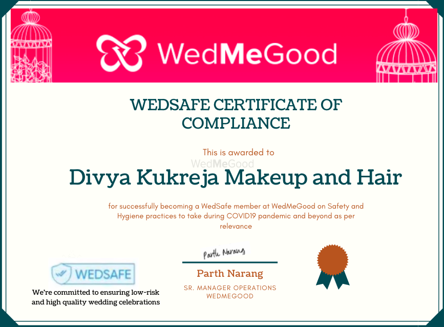 Photo From WedSafe - By Divya Kukreja Makeup and Hair