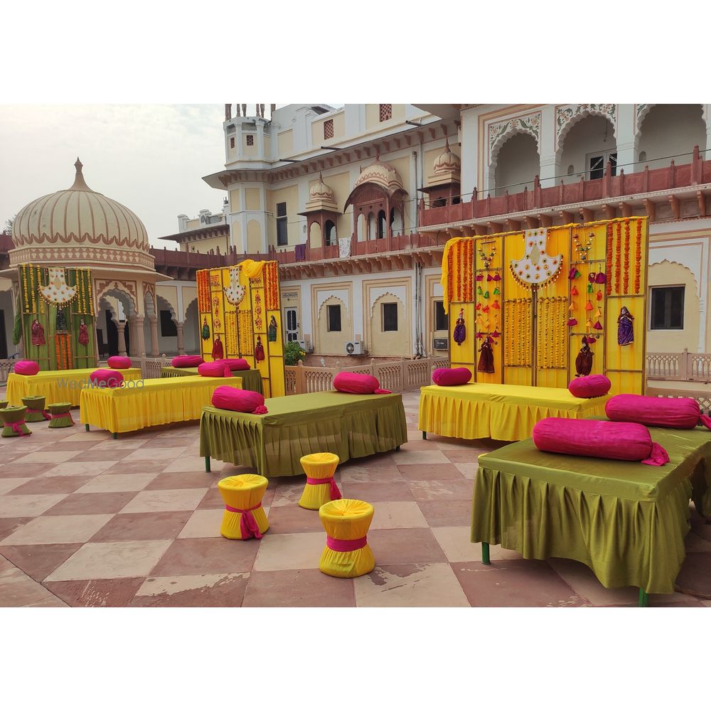 Photo From Haldi Decor - LAXMI VILAS PALACE BHARATPUR - By Balaji Events