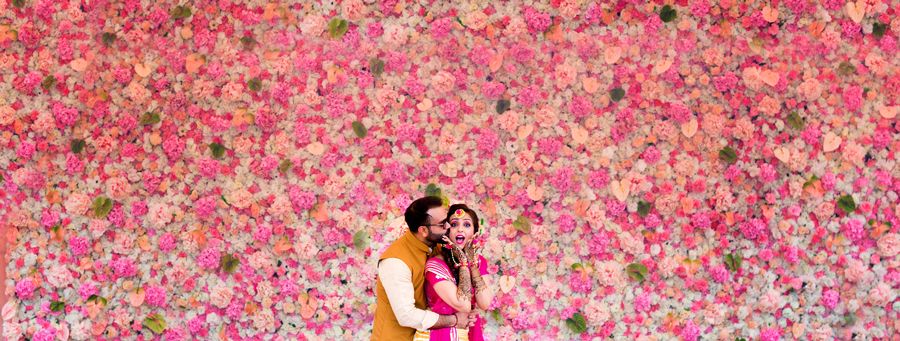 Photo of Floral wall photobooth for mehendi