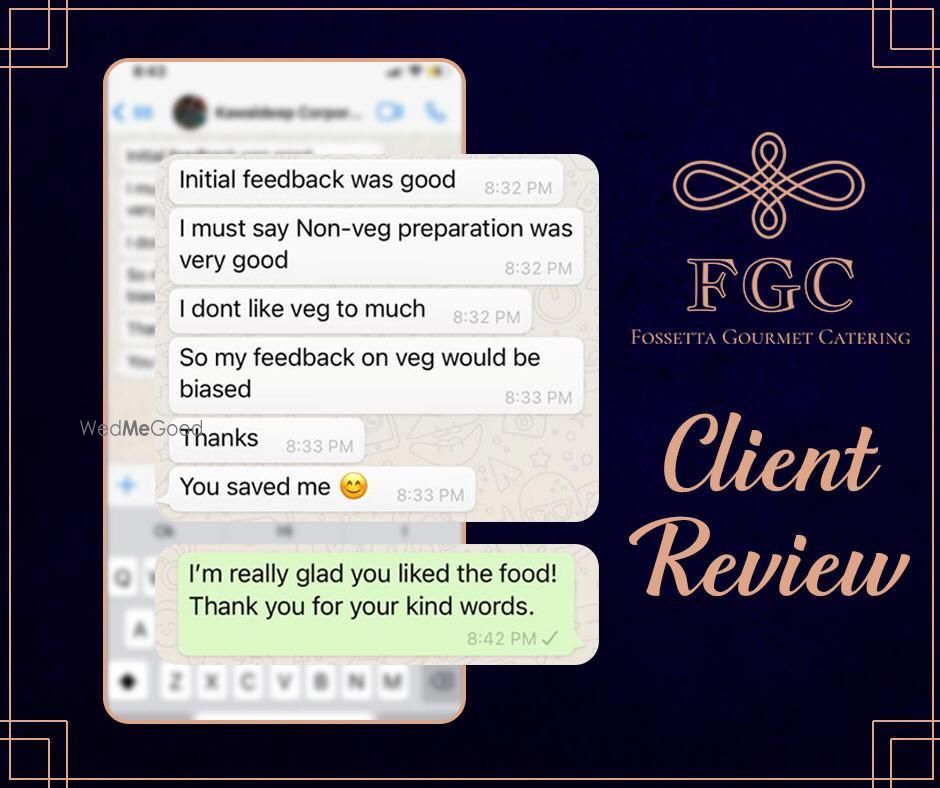 Photo From Client Reviews - By Fossetta Gourmet Catering