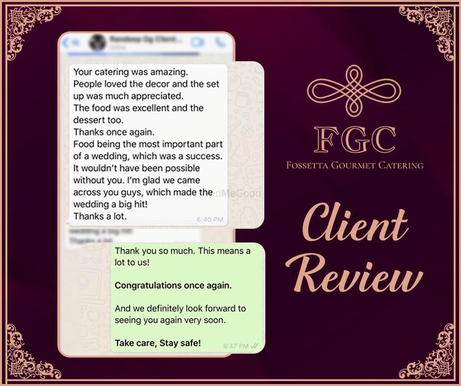 Photo From Client Reviews - By Fossetta Gourmet Catering