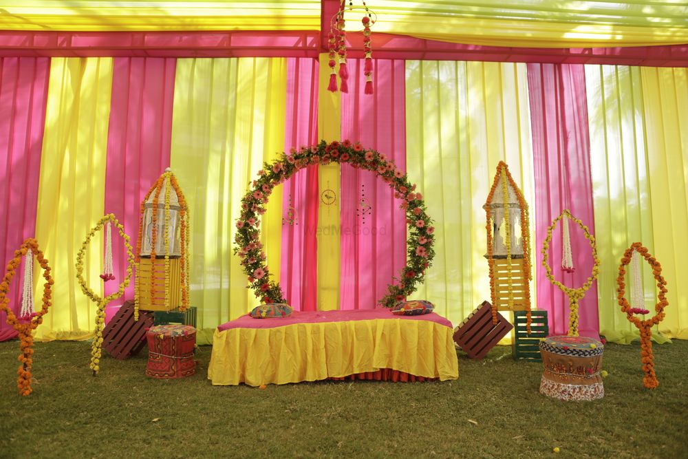 Photo From Haldi Theme Decor at Lake View Resort Jodhpur - By Shahiparinaya Event Planner 