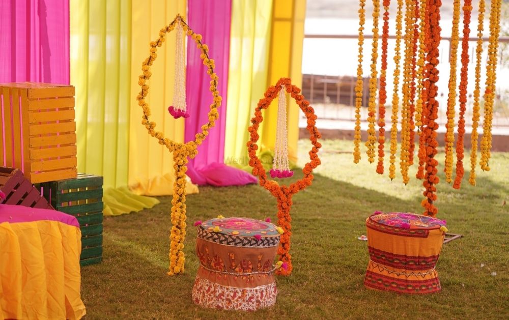 Photo From Haldi Theme Decor at Lake View Resort Jodhpur - By Shahiparinaya Event Planner 
