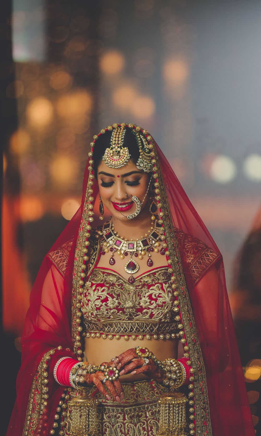 Photo of Unique bridal jewellery with red stones