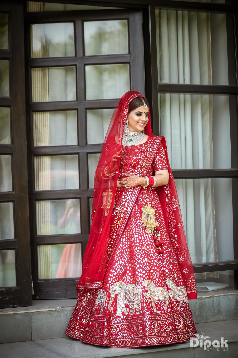 Photo of Unique dulle red lehenga for Wedding