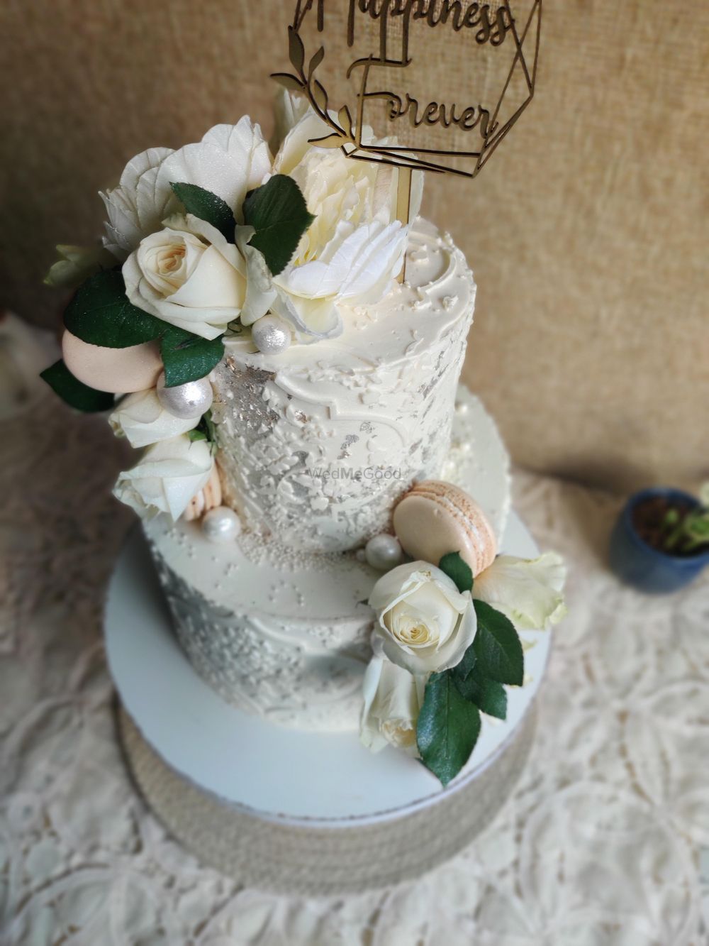 Photo From Vintage white and silver wedding cake - By Nicky's Cafe and Fine Pastries