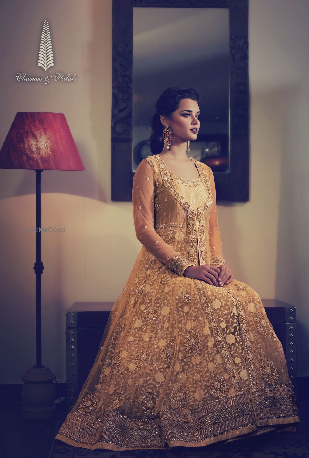 Photo of pale yellow anarkali