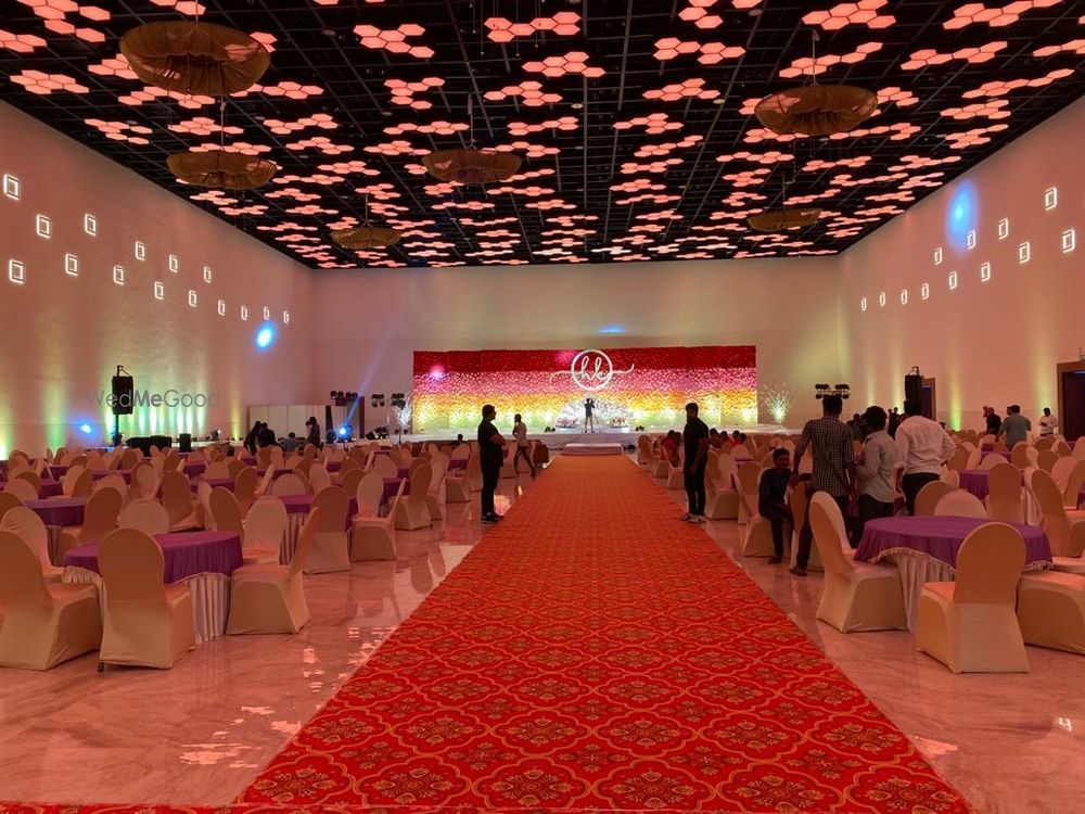 Photo From Floral Wall That Stole Many Hearts - Reception Decor at C K Convention - By Eventina Decors