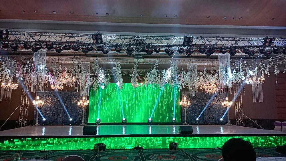 Photo From LED Dazzling Sangeet - Dec 2020 - Marriott Convention - By Eventina Decors