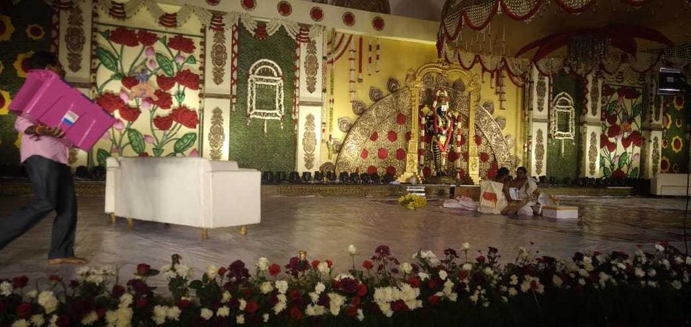 Photo From Traditional Umbrella Gopuram Set - C K Convention - Dr. Kaushik & Dr. Mamata - By Eventina Decors
