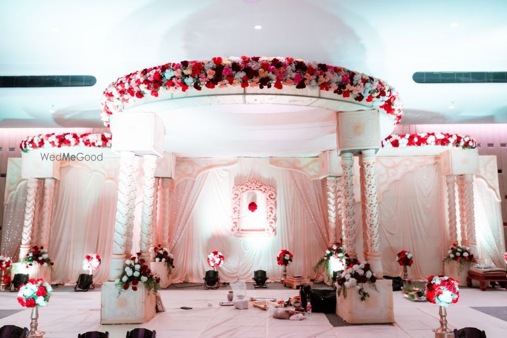 Photo From Classy & Elegant Pastel Colored Mandap for Wedding - Avasa Hyderabad - By Eventina Decors