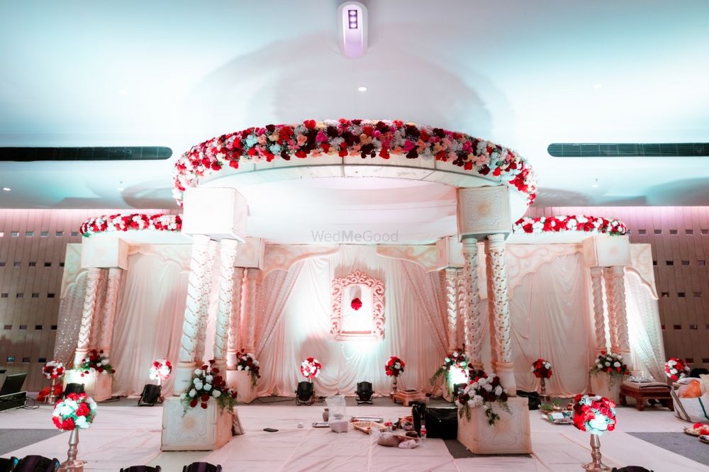 Photo From Classy & Elegant Pastel Colored Mandap for Wedding - Avasa Hyderabad - By Eventina Decors