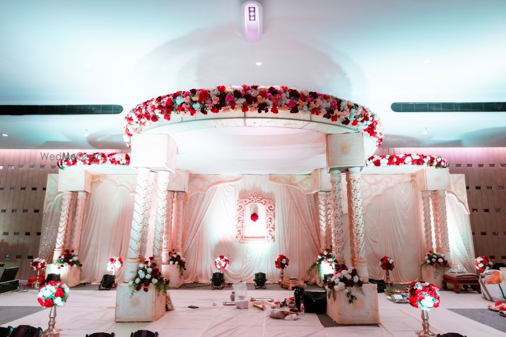 Photo From Classy & Elegant Pastel Colored Mandap for Wedding - Avasa Hyderabad - By Eventina Decors