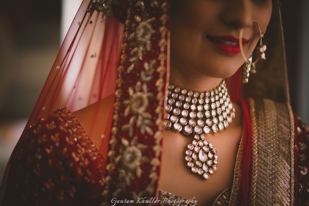 Photo of Bridal jewellery necklace with polki