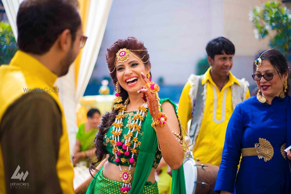 Photo of Gota jewellery with pompoms for mehendi