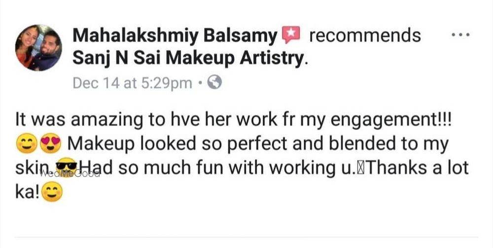 Photo From Clients Feedback - By Sanj Sai Makeup