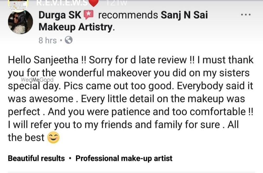 Photo From Clients Feedback 2 - By Sanj Sai Makeup