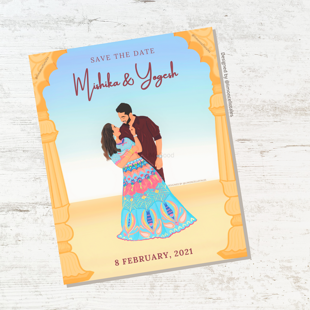 Photo From 'Couple Illustrated' Save the Date / Wedding Invite - By Limoncello Tales