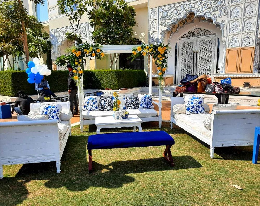 Photo From JW MARRIOT   blue white mehndi - By WedMyWay