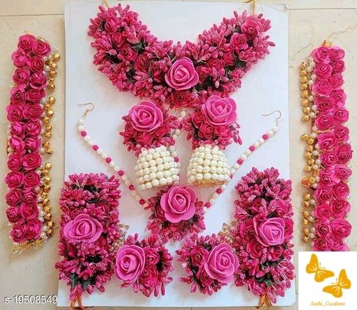 Photo From flower JEWELLERY  set for haldi /Mehndi - By Aashi Creations