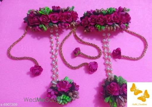 Photo From flower JEWELLERY  set for haldi /Mehndi - By Aashi Creations