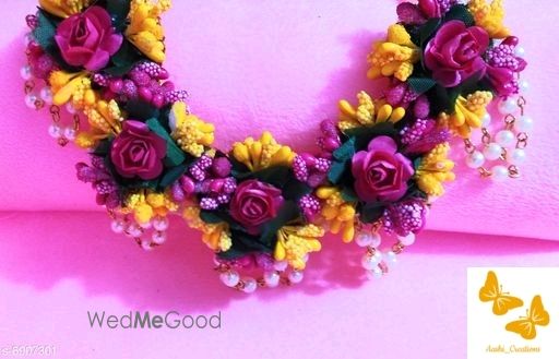 Photo From flower JEWELLERY  set for haldi /Mehndi - By Aashi Creations