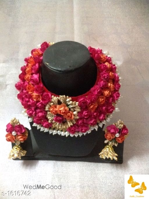 Photo From flower JEWELLERY  set for haldi /Mehndi - By Aashi Creations