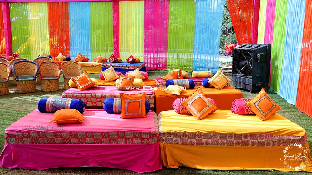 Photo From 'Rajasthani Rajwada' Themed Mandap Muhurat - By Janvi Dave - Weddings & Events