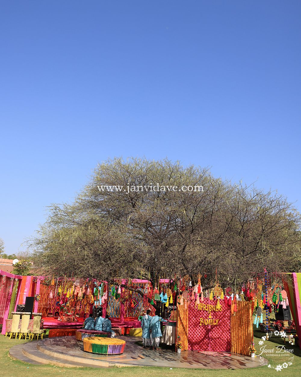 Photo From 'Rajasthani Rajwada' Themed Mandap Muhurat - By Janvi Dave - Weddings & Events