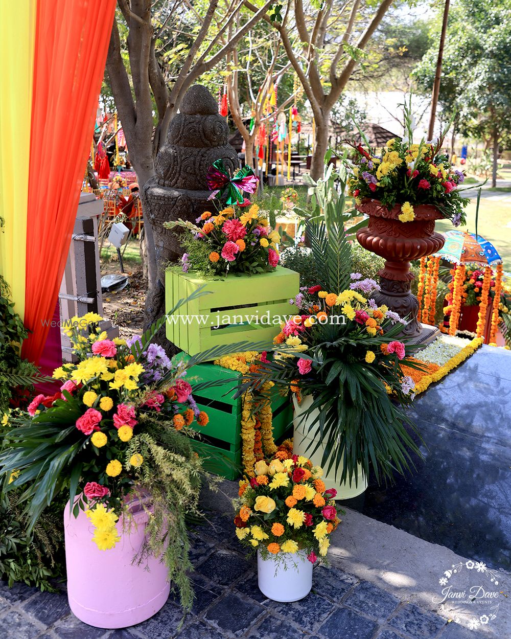 Photo From 'Rajasthani Rajwada' Themed Mandap Muhurat - By Janvi Dave - Weddings & Events