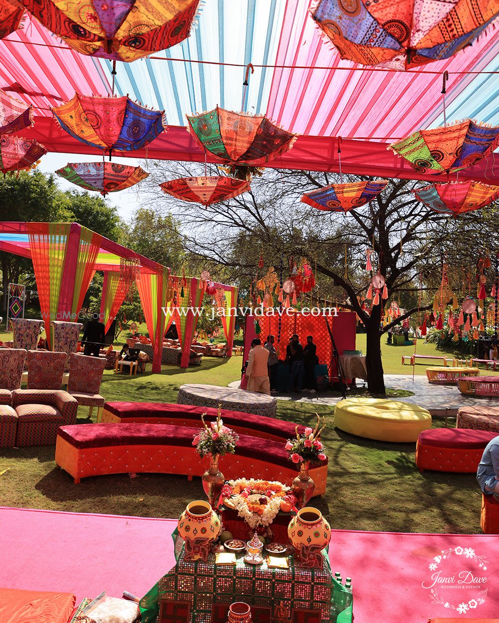 Photo From 'Rajasthani Rajwada' Themed Mandap Muhurat - By Janvi Dave - Weddings & Events