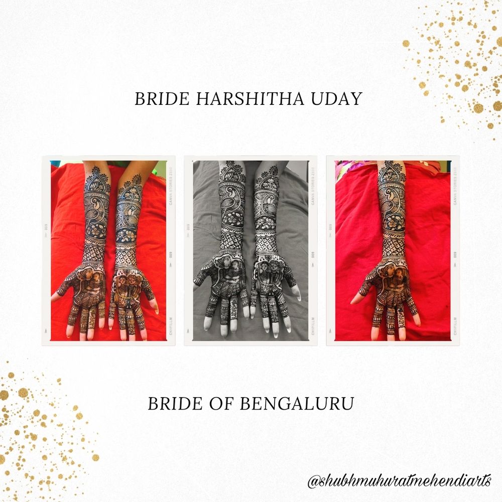 Photo From Bride Harshitha's Wedding Mehndi. - By Shubh Muhurat Mehendi Arts