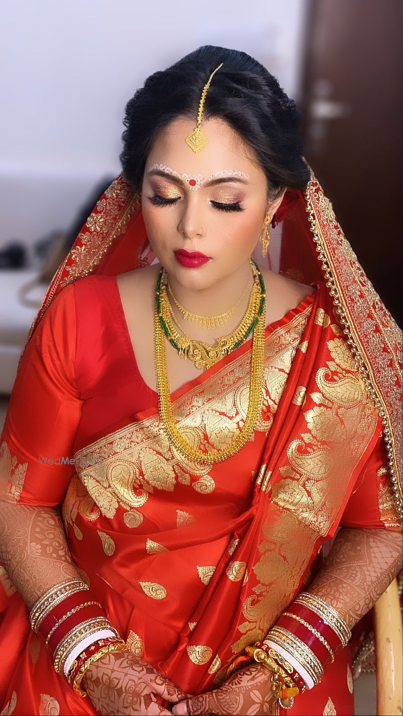 Photo From Shonali for her Bengali wedding  - By Makeup by Malika Singh