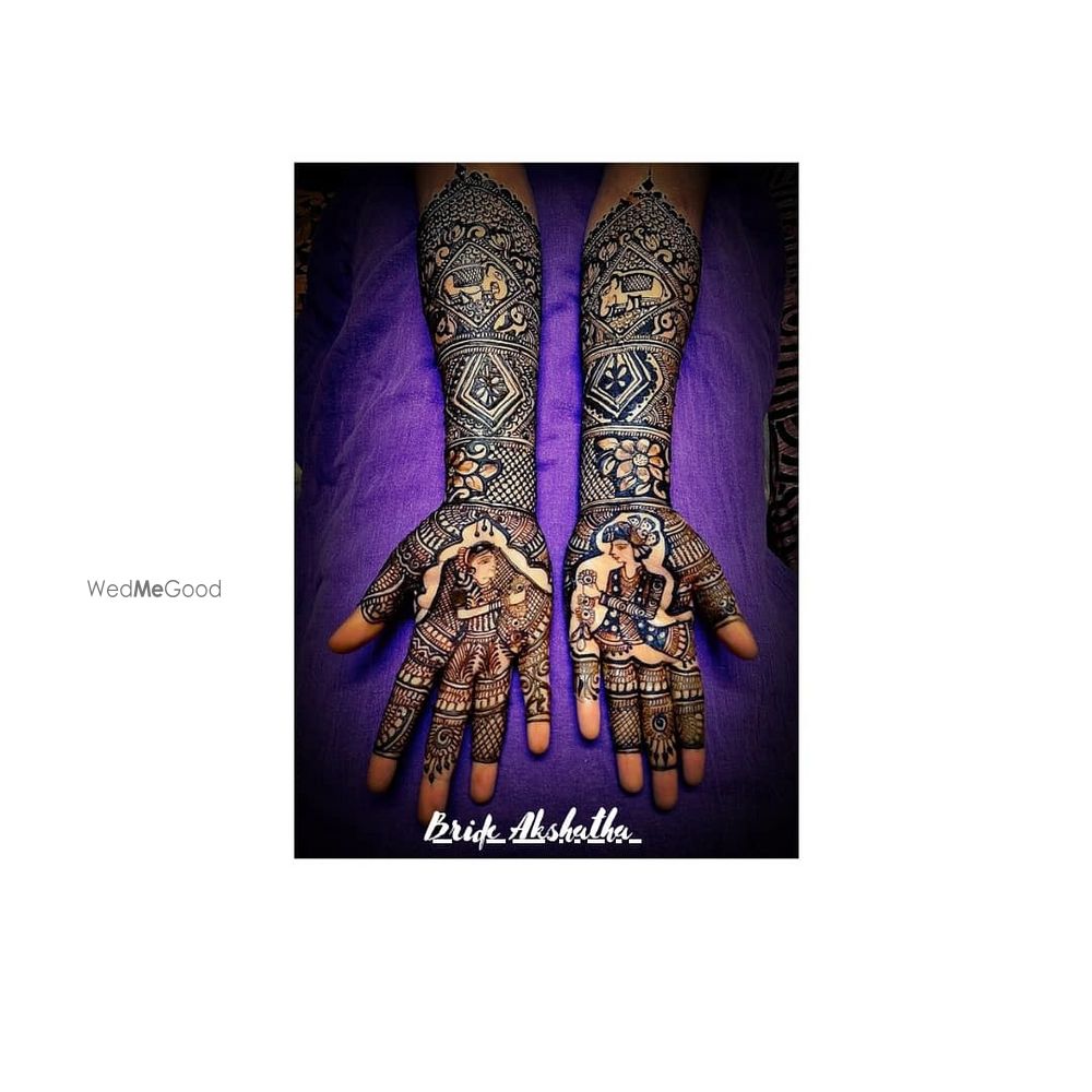 Photo From Bride Akshatha Rao Wedding Mehndi Event. - By Shubh Muhurat Mehendi Arts