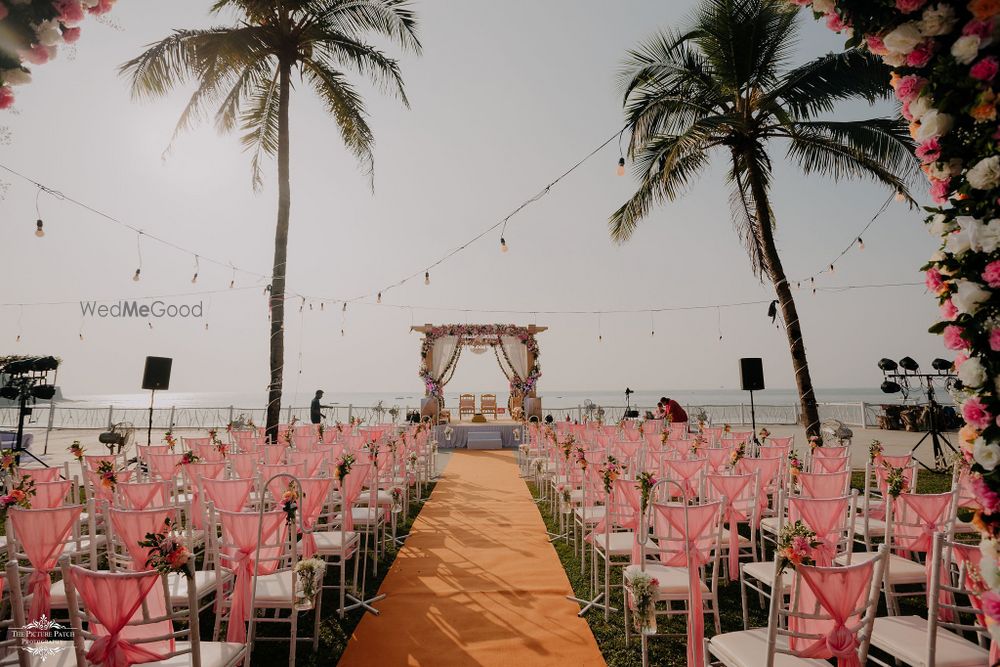 Photo of beach wedding mandap