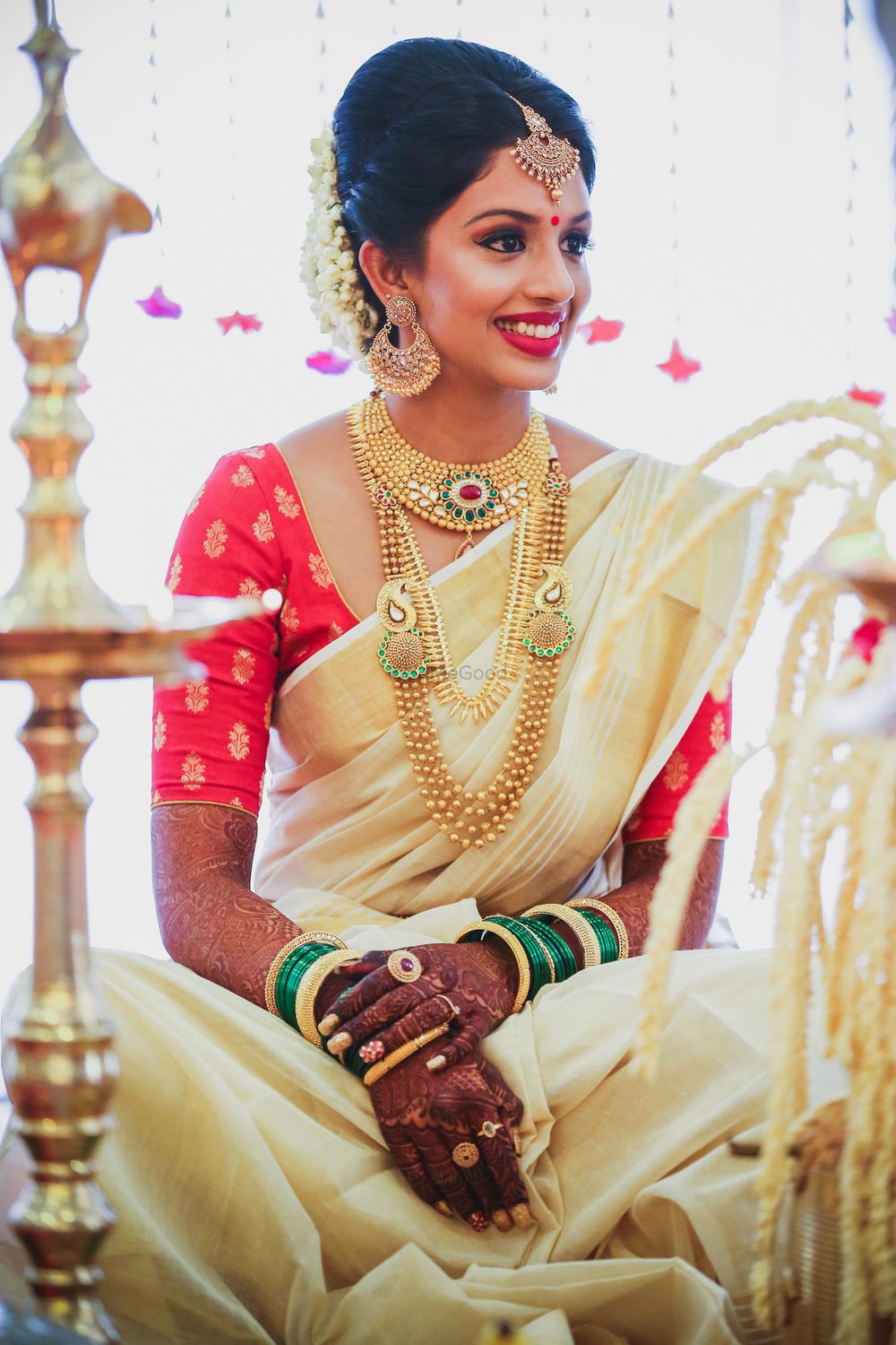Photo of South Indian bridal portrait