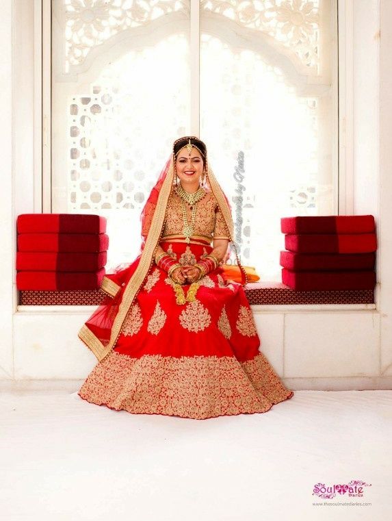 Photo of Red and Gold Bridal Lehenga