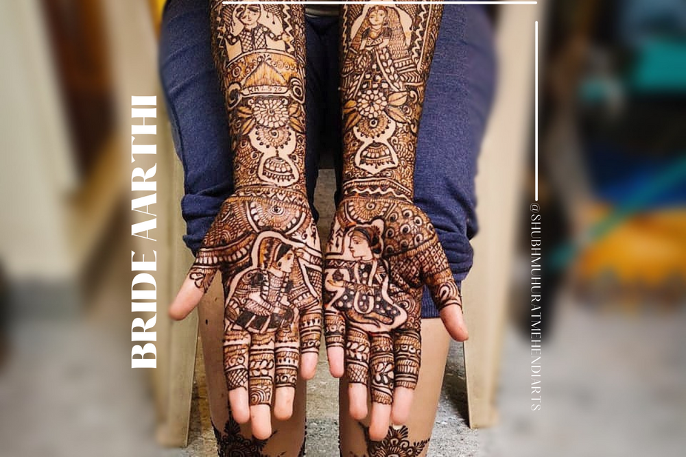 Photo From Had to share these amazing images of the lovely bride Aarthi. - By Shubh Muhurat Mehendi Arts