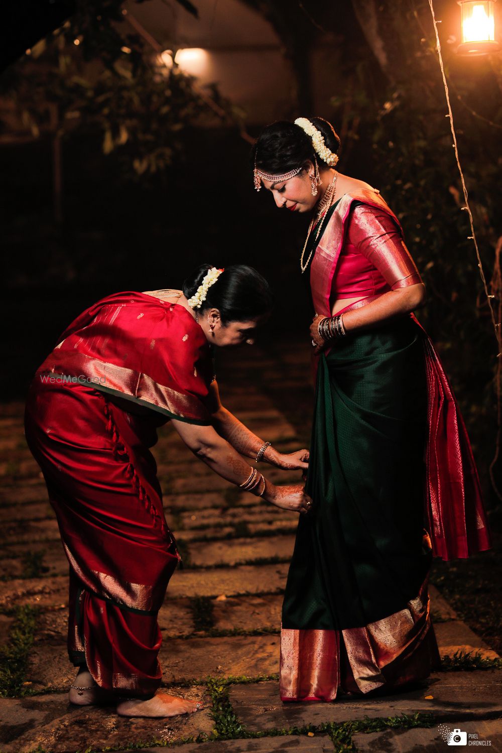 Photo of Bride getting ready with her mommy.