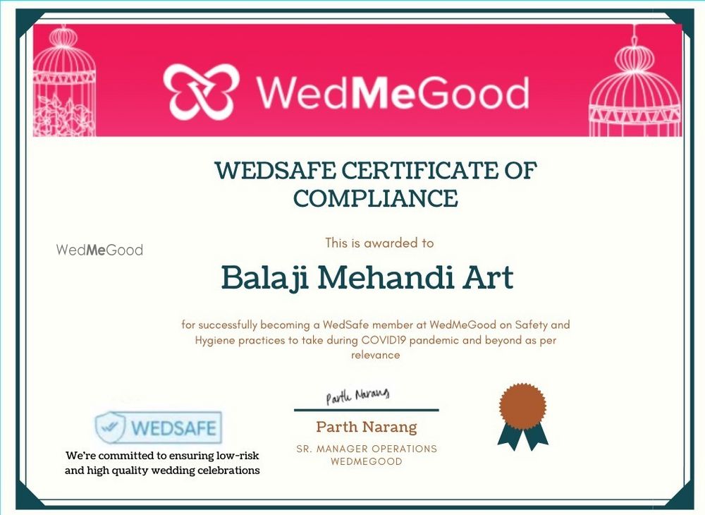 Photo From WedSafe - By Balaji Mehandi Art